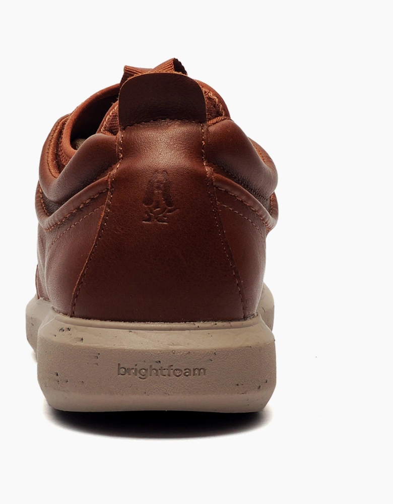 Hush Puppies Niles Mens Leather Shoes Cognac Brown