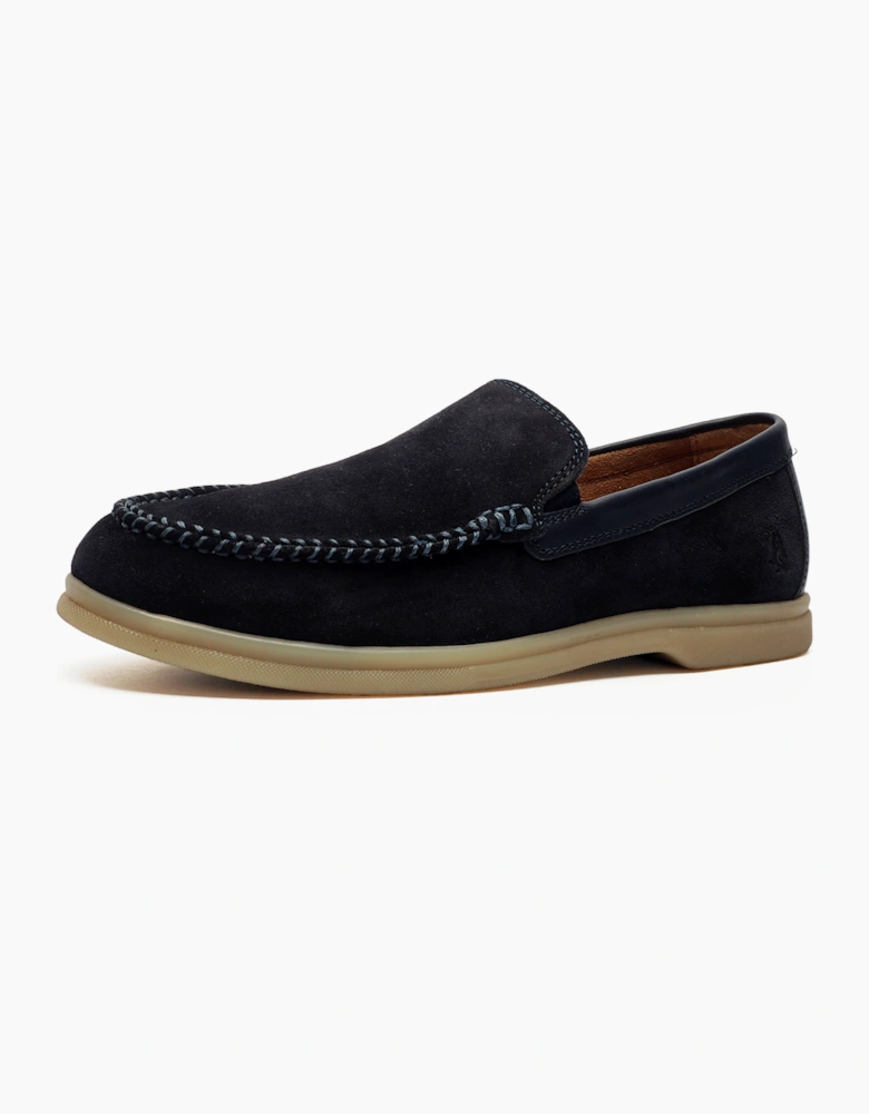 Hush Puppies Leon Mens Suede Shoes Navy