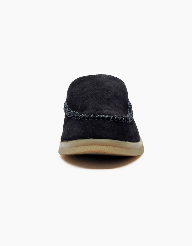 Hush Puppies Leon Mens Suede Shoes Navy