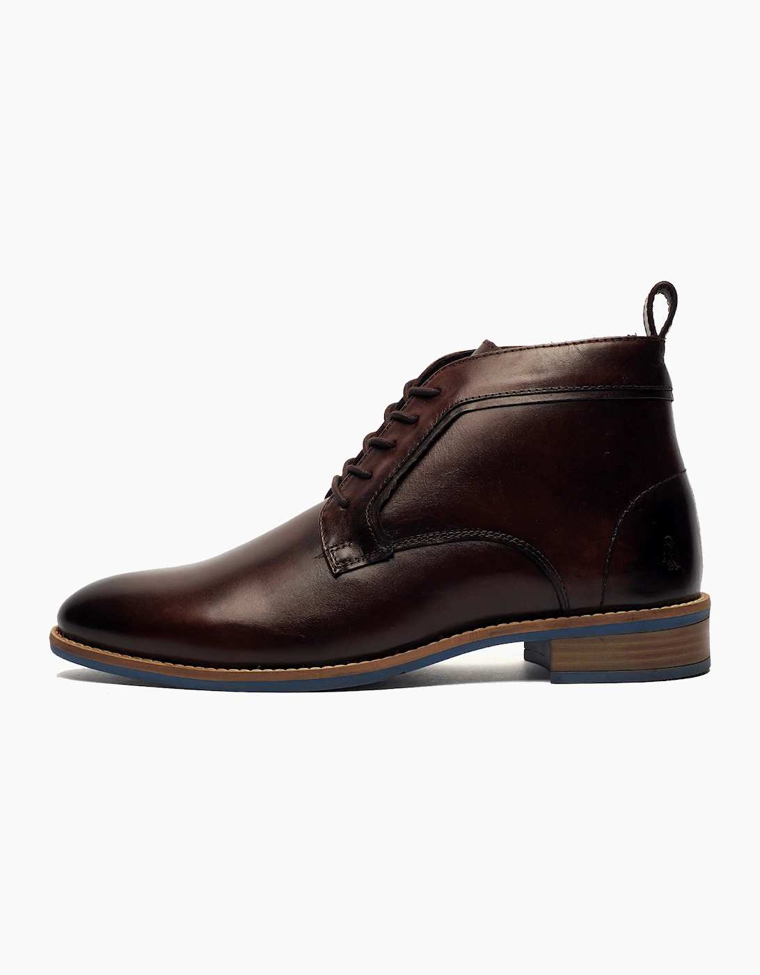 Hush Puppies Declan Mens Leather Boots Brown