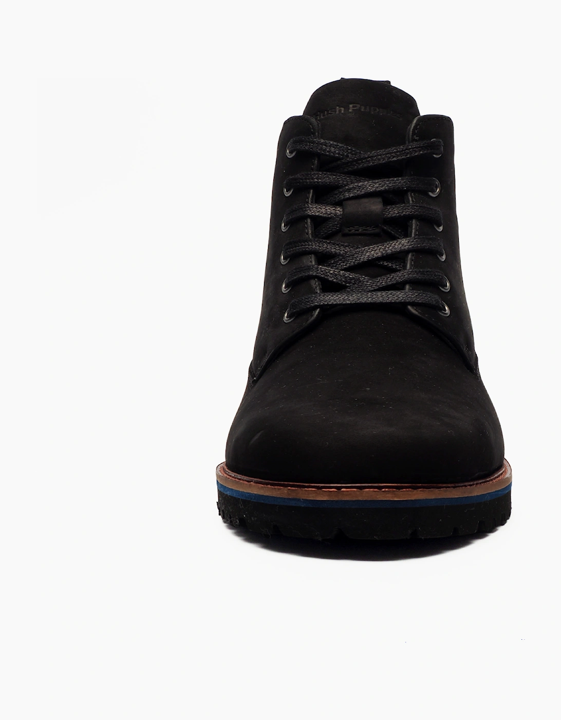Hush Puppies Maguire Mens Leather Boots Black