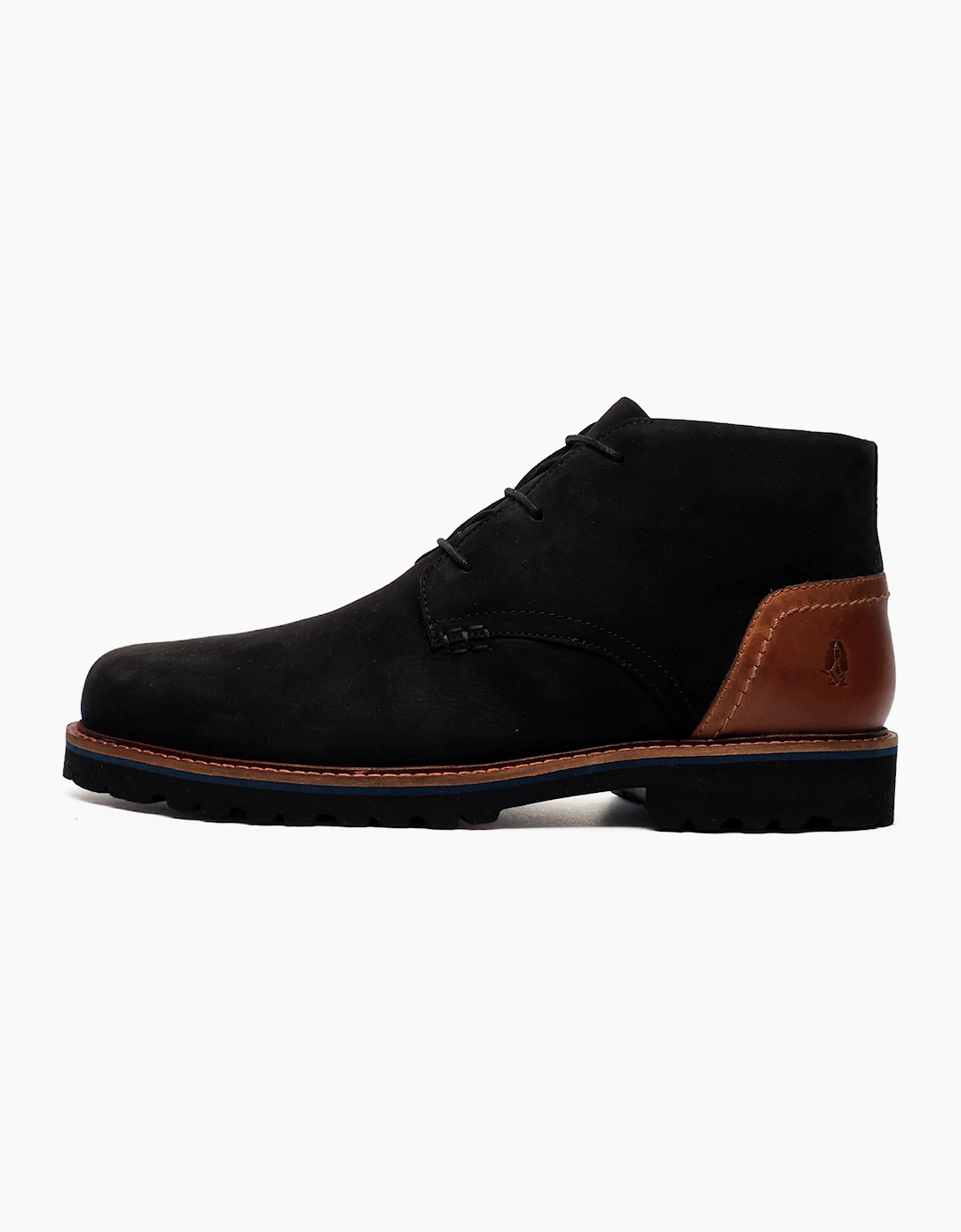 Hush Puppies Moore Mens Leather Chukka Boots Black