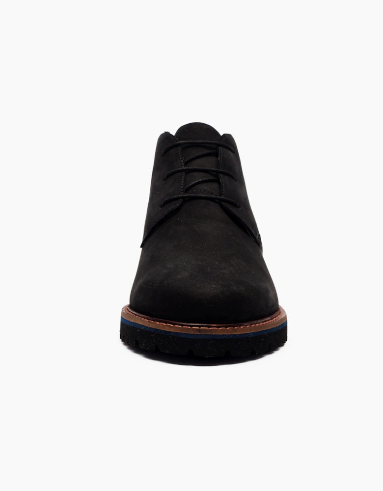 Hush Puppies Moore Mens Leather Chukka Boots Black
