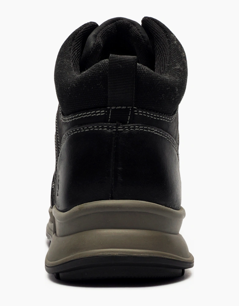 Hush Puppies Arnie Mens Memory Foam Leather Boots Black