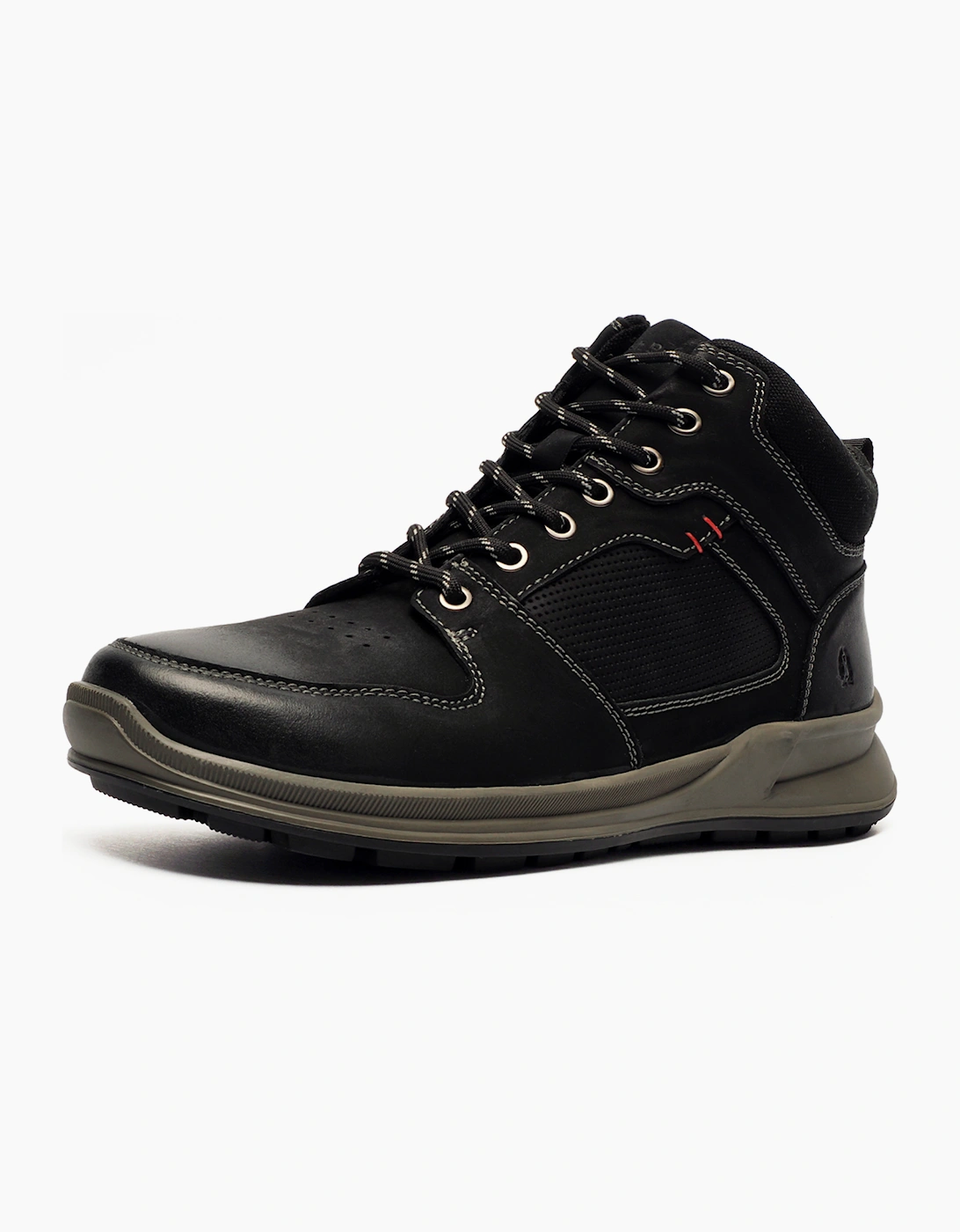 Hush Puppies Arnie Mens Memory Foam Leather Boots Black