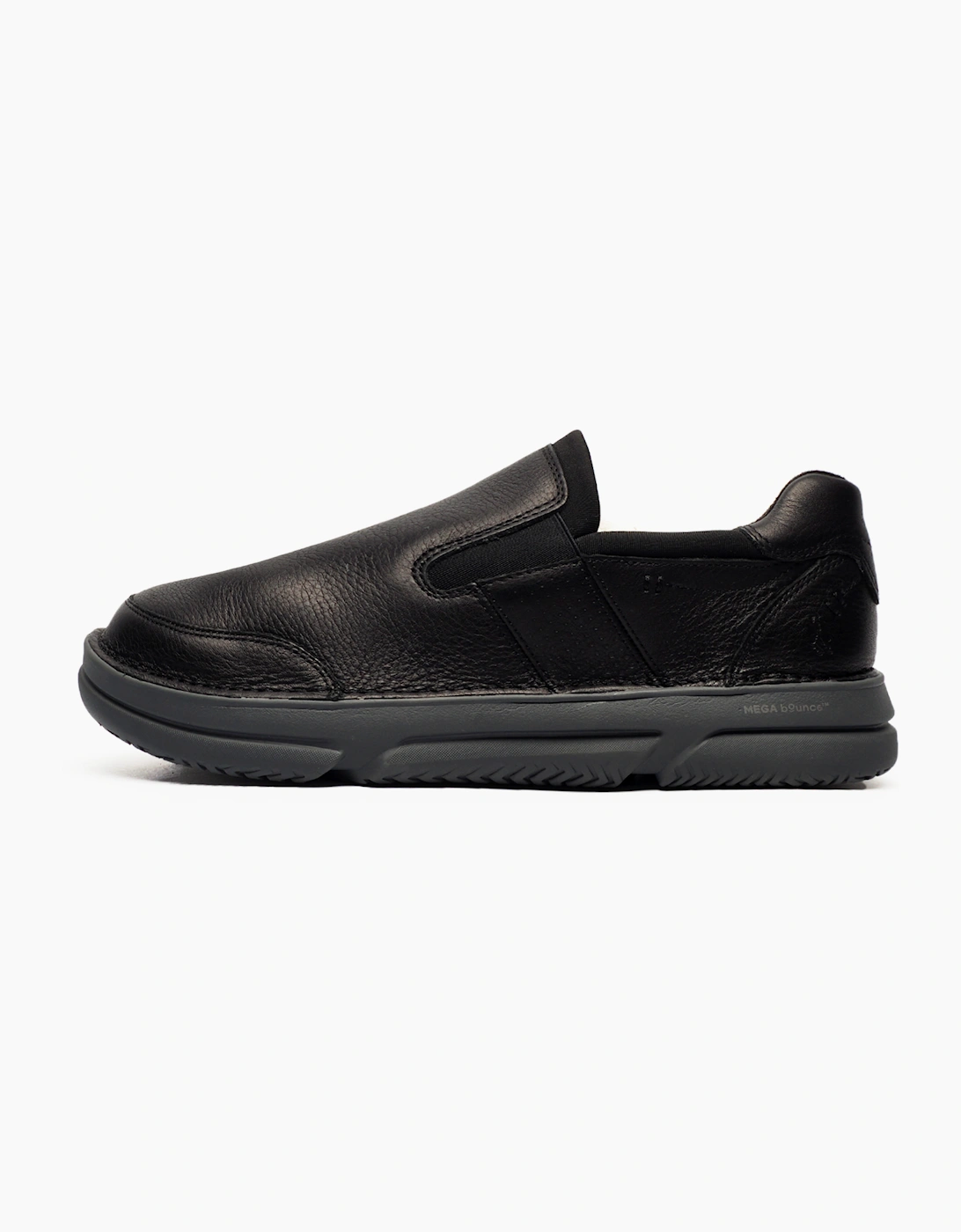 Hush Puppies Baylor Slip on Mens Leather Shoes Black