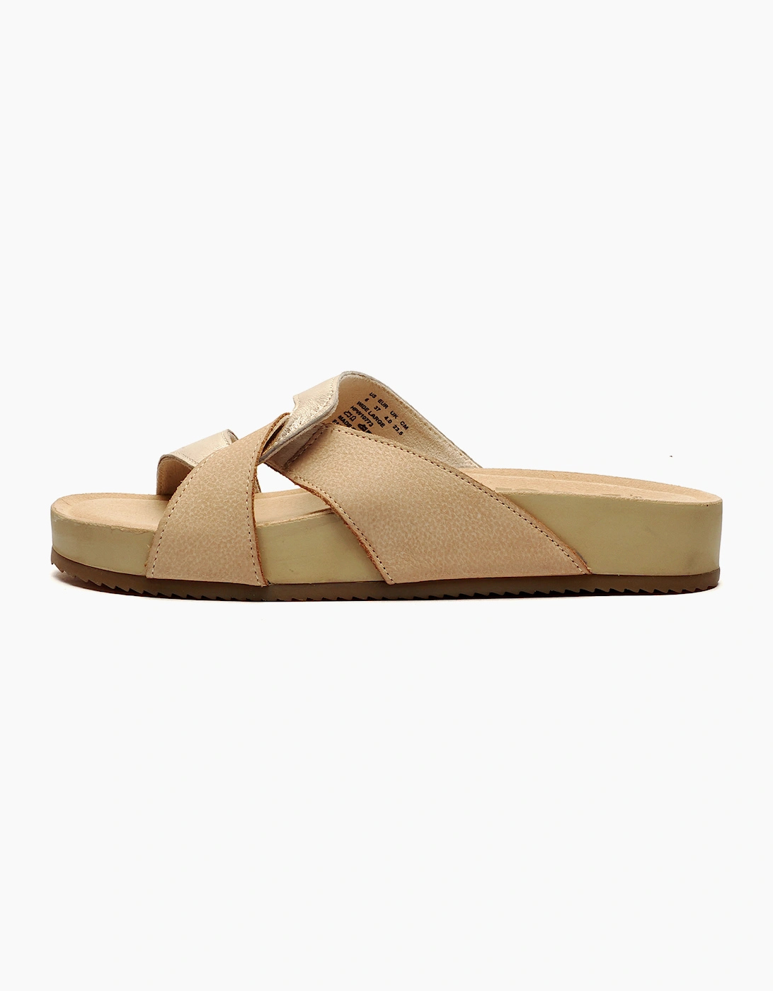 Hush Puppies Mylah Womens Leather Sandals Soft sand / Gold