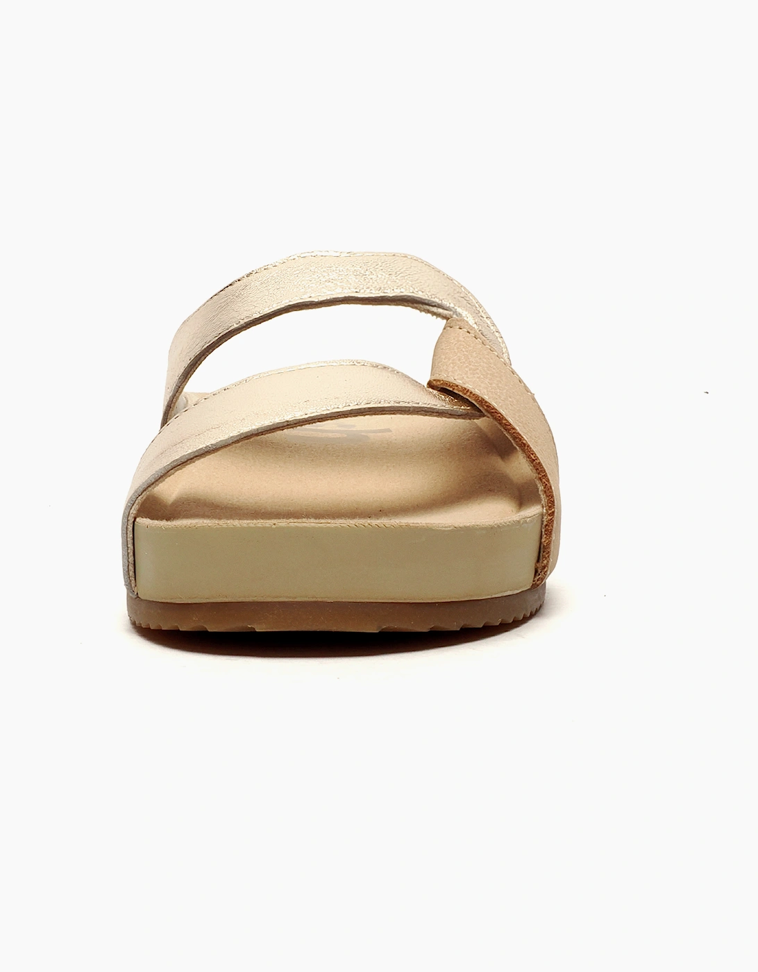 Hush Puppies Mylah Womens Leather Sandals Soft sand / Gold