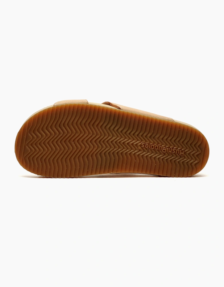 Hush Puppies Mylah Womens Leather Sandals Soft sand / Gold