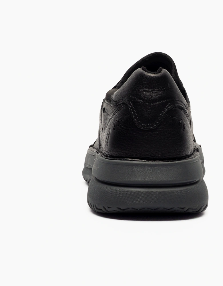 Hush Puppies Baylor Slip on Mens Leather Shoes Black