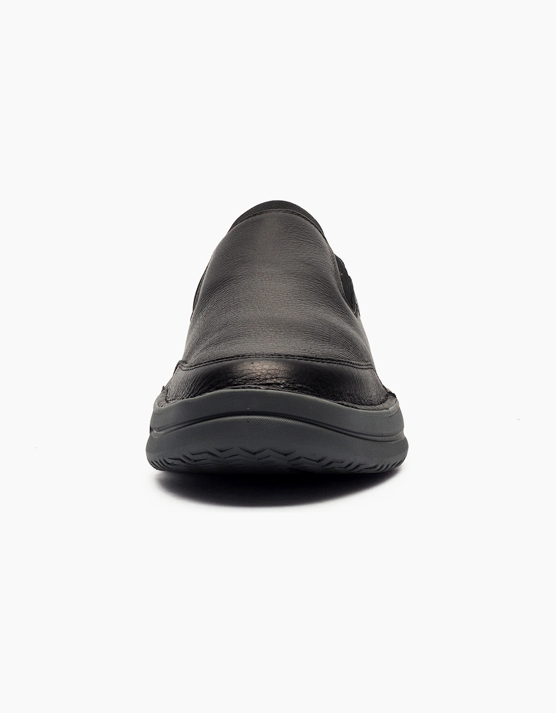 Hush Puppies Baylor Slip on Mens Leather Shoes Black