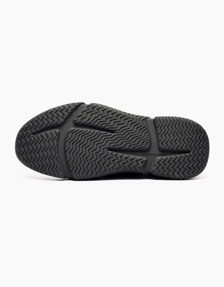 Hush Puppies Baylor Slip on Mens Leather Shoes Black