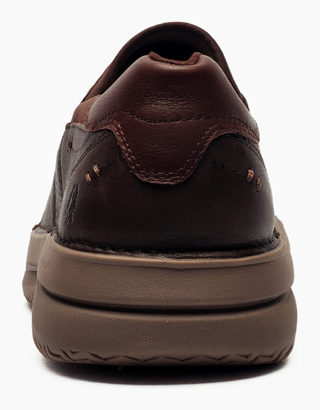 Hush Puppies Baylor Slip On Mens Leather Shoes Brown