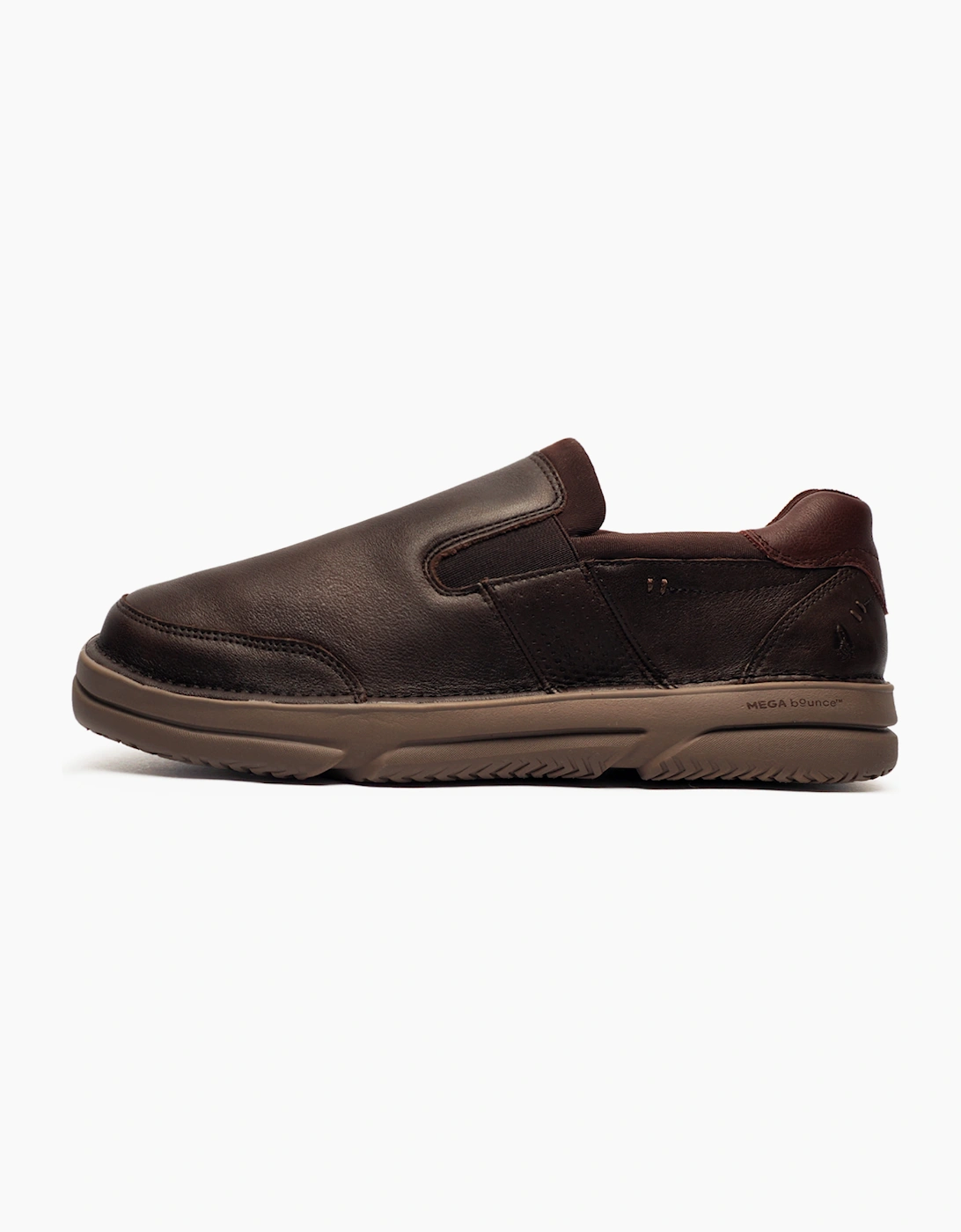 Hush Puppies Baylor Slip On Mens Leather Shoes Brown