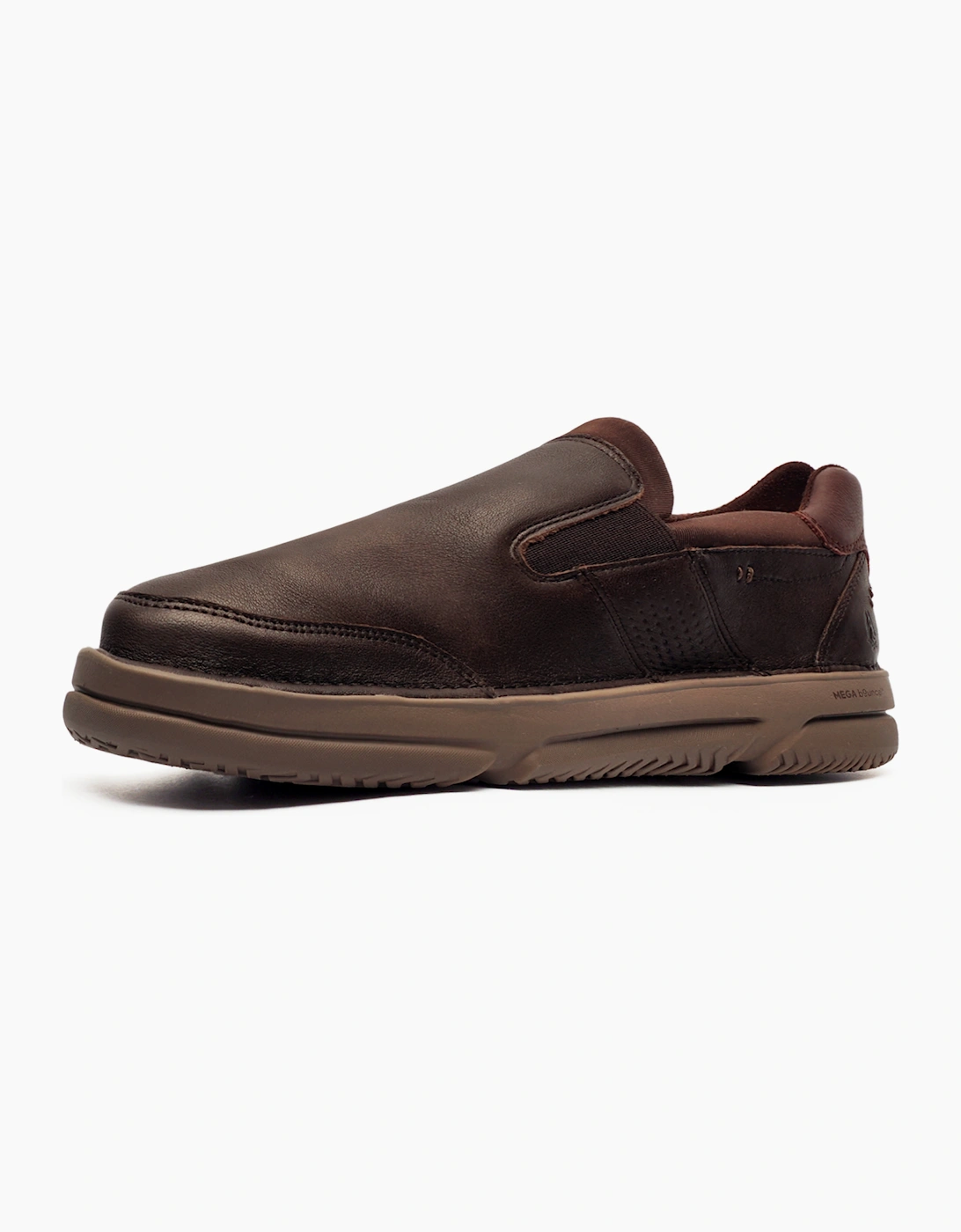 Hush Puppies Baylor Slip On Mens Leather Shoes Brown