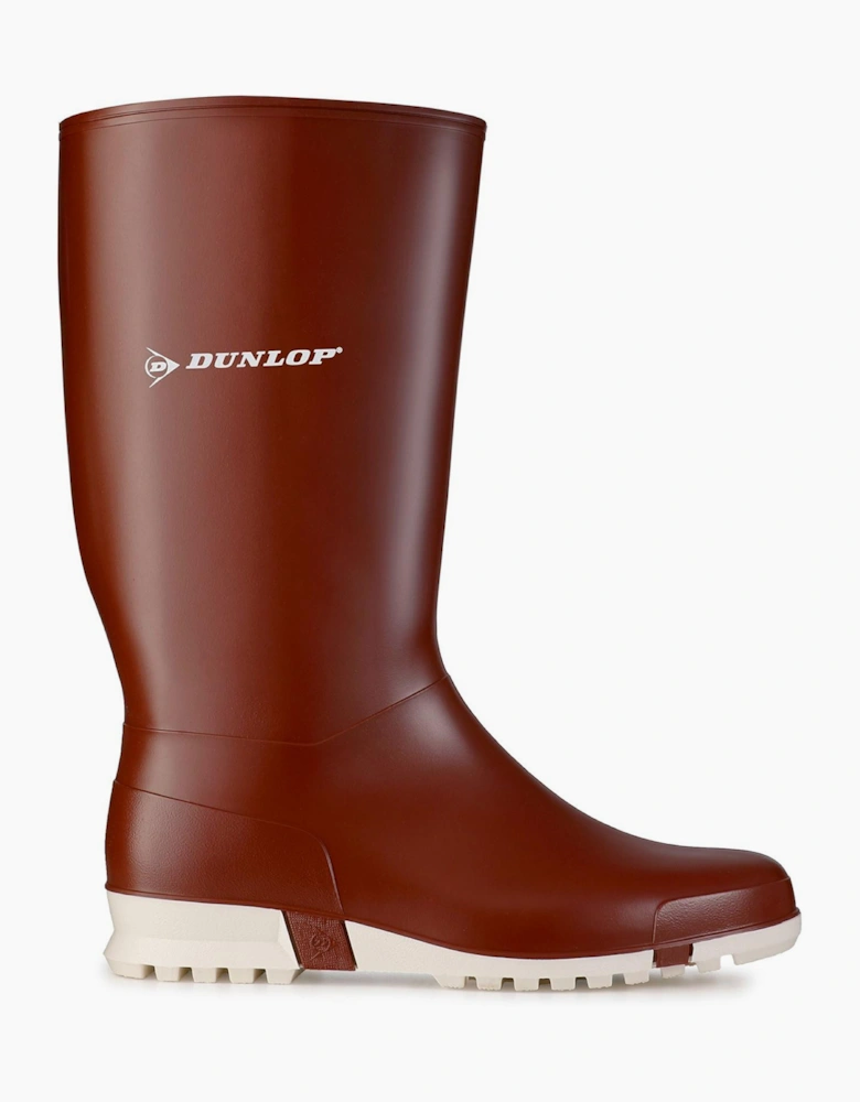 Dunlop Sport Mens Wellington Boots Burgundy/White