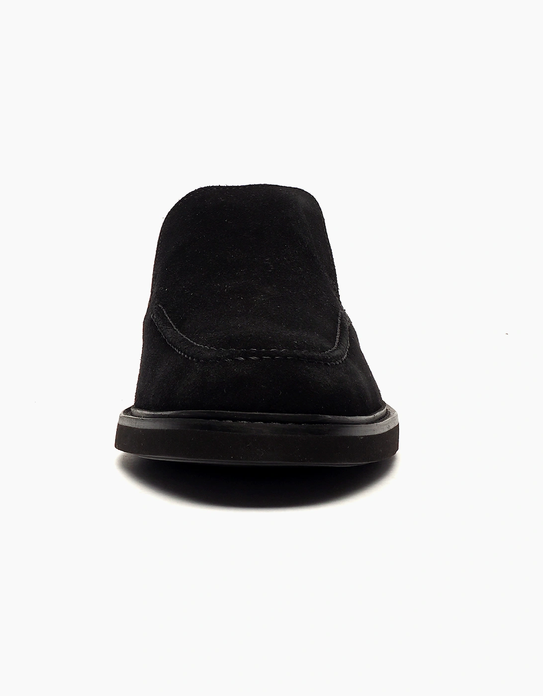 Hush Puppies Earl Mens Suede Leather Slip On Shoes Black