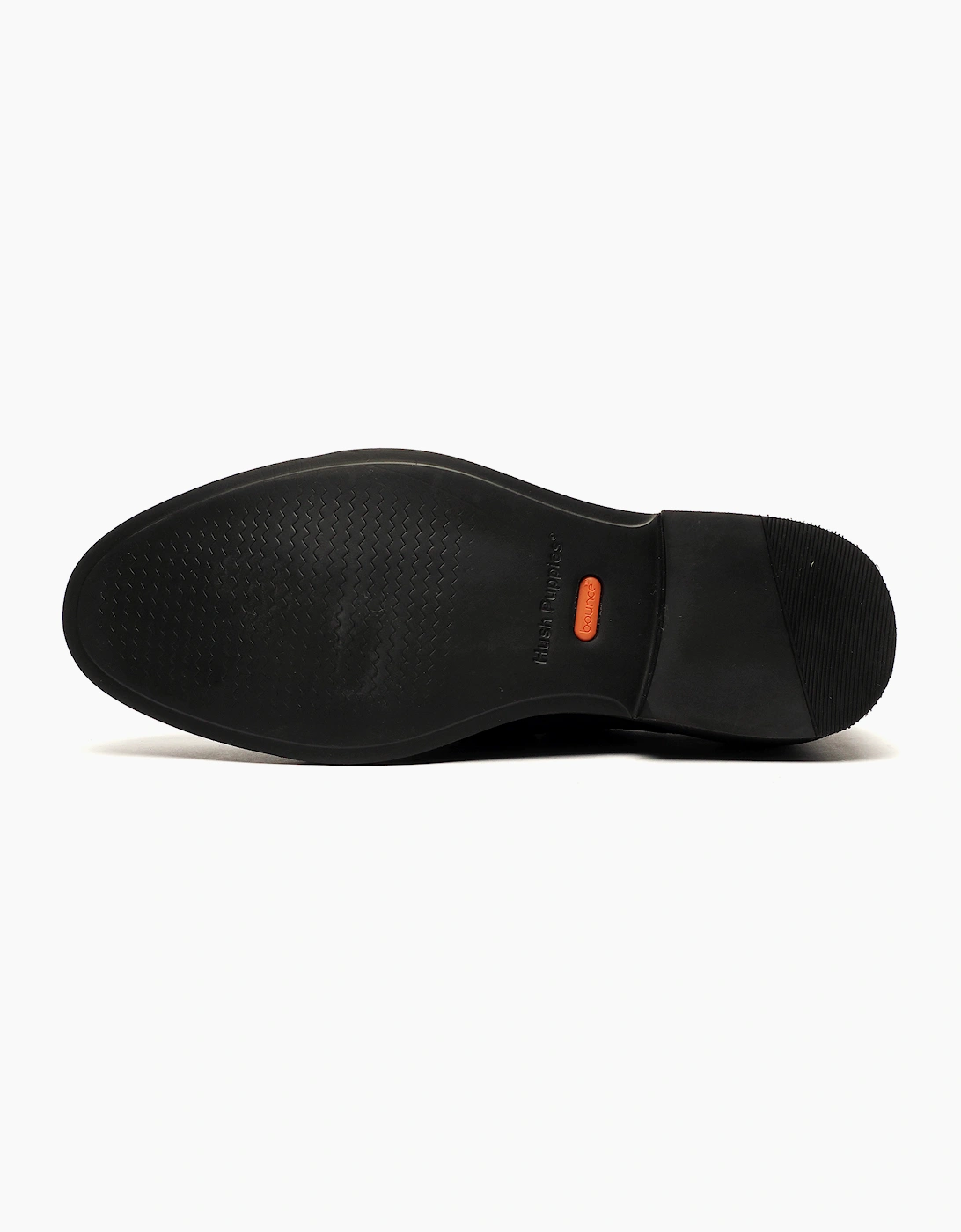 Hush Puppies Earl Mens Suede Leather Slip On Shoes Black