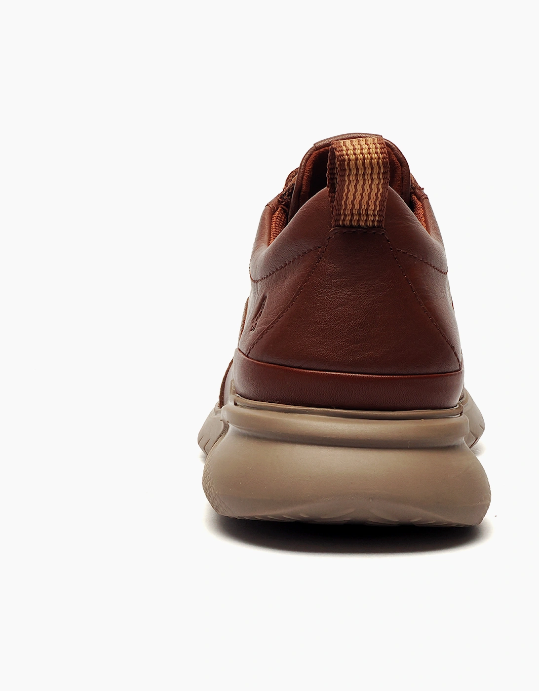 Hush Puppies Advance Wingtip Mens Leather Brogue Shoes Brown