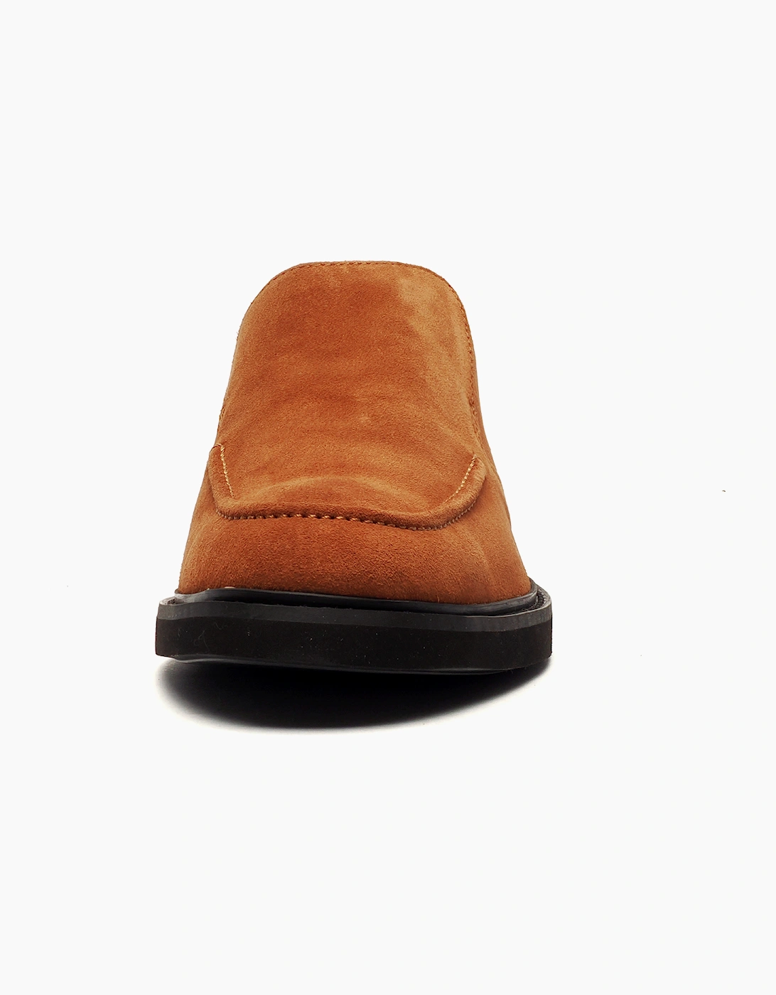 Hush Puppies Earl Mens Suede Leather Slip On Shoes Chestnut