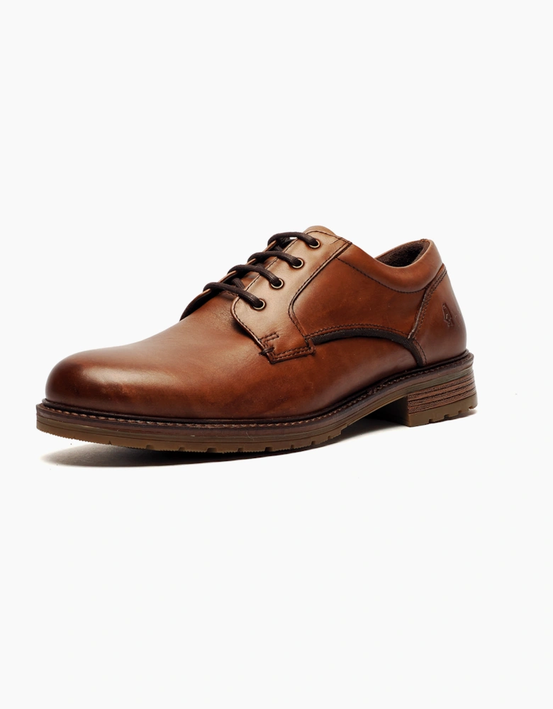 Hush Puppies Richie Mens Signature Leather Shoes Tan