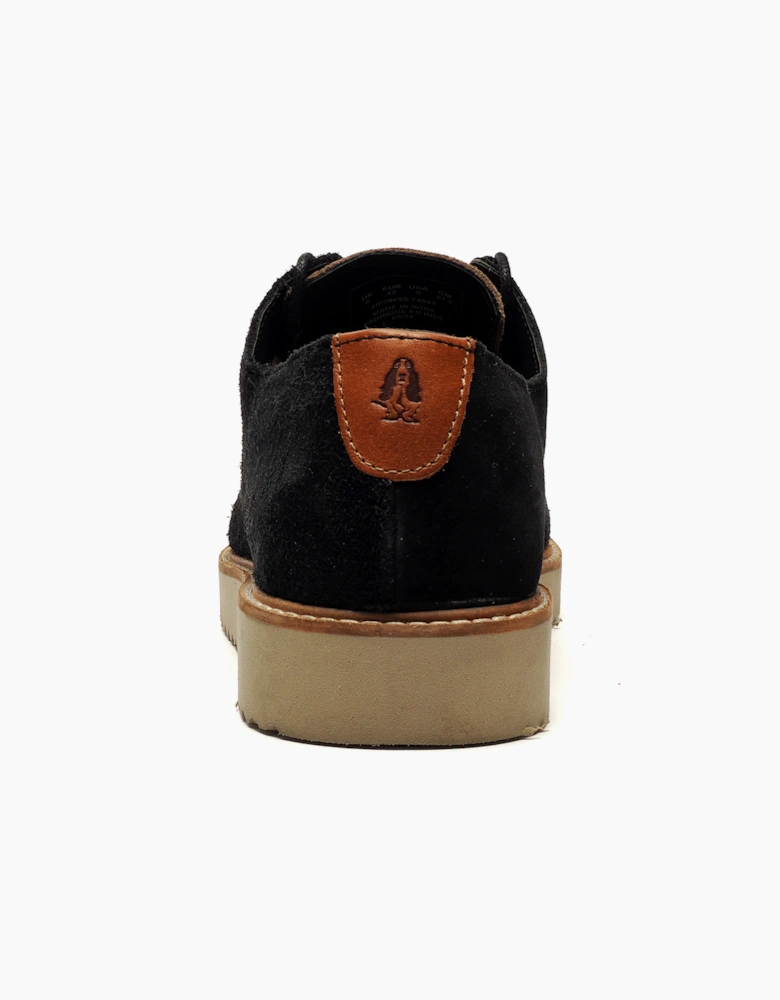 Hush Puppies Orion Mens Suede Shoes Black / Taupe