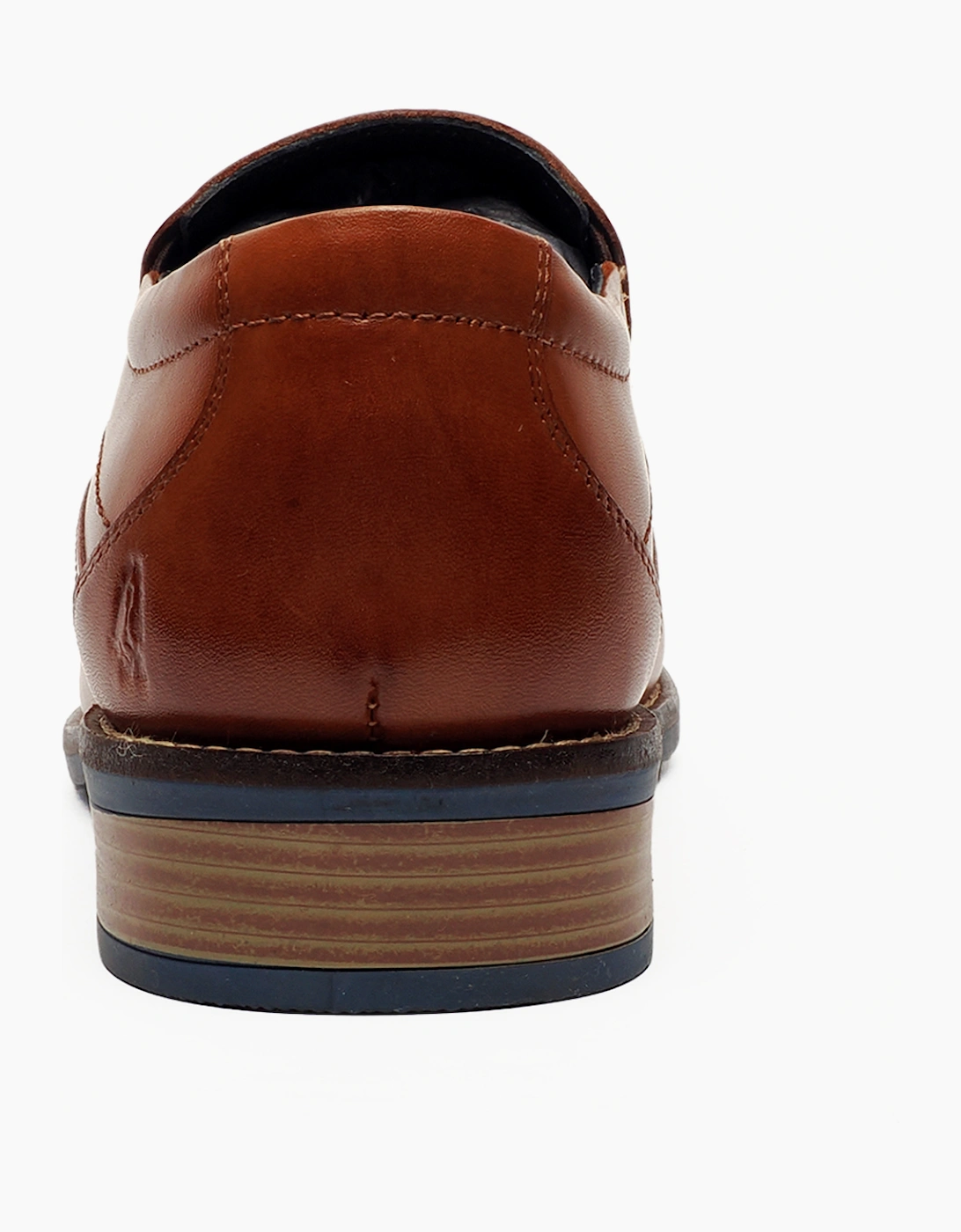 Hush Puppies Donovan Signature Mens Leather Slip On Shoes Tan