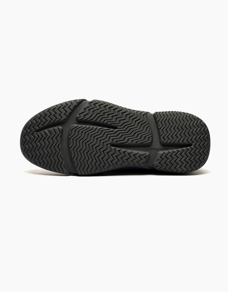 Hush Puppies Baylor Mens Leather Shoes Black / Charcoal