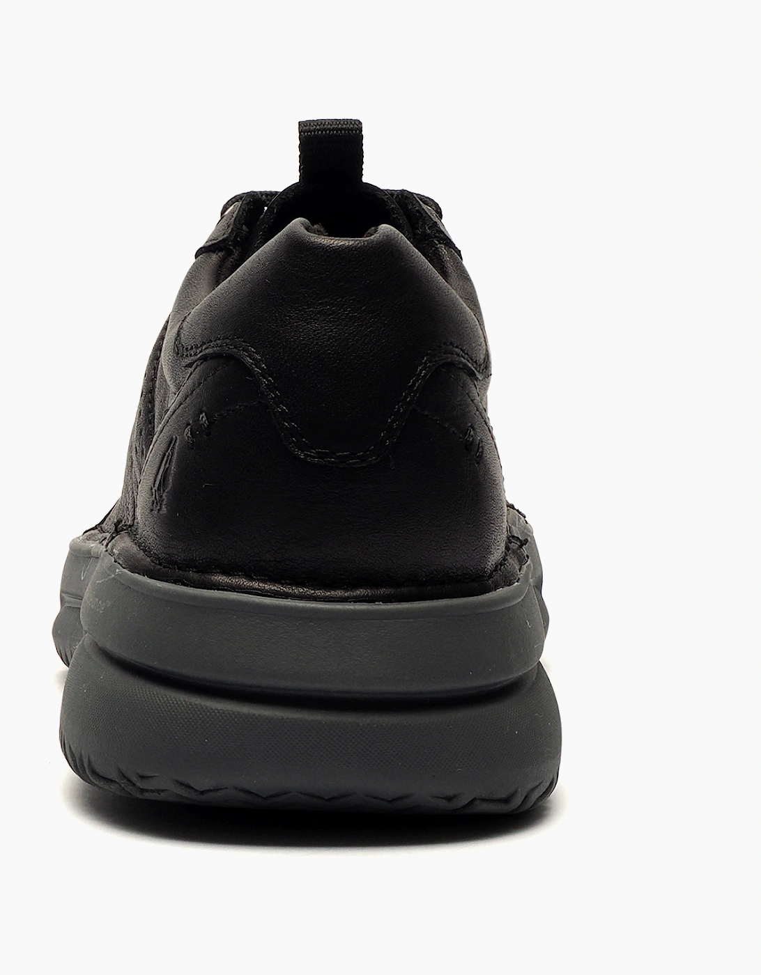 Hush Puppies Baylor Mens Leather Shoes Black / Charcoal