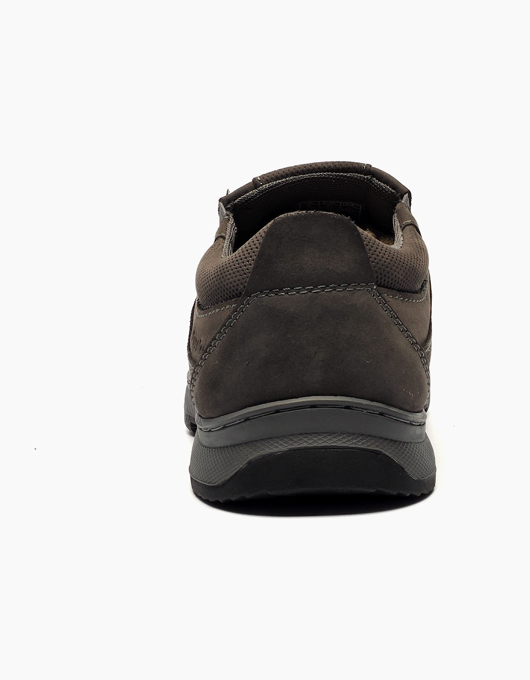 Hush Puppies Jasper Mens Leather Slip On Shoes Grey Nubuck