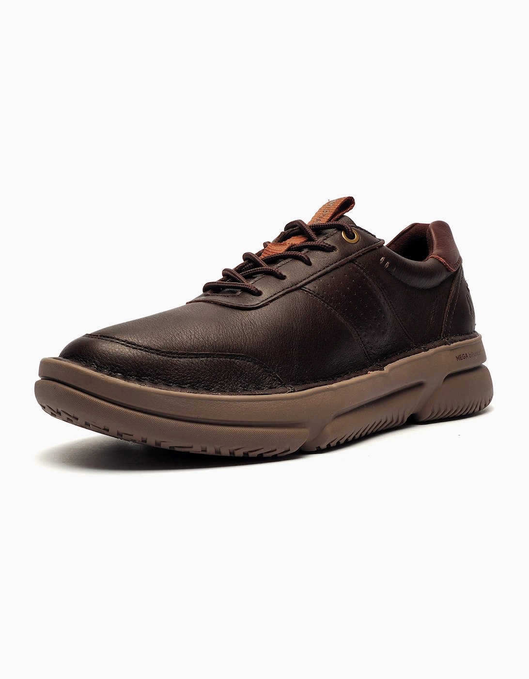 Hush Puppies Baylor Mens Leather Shoes Brown