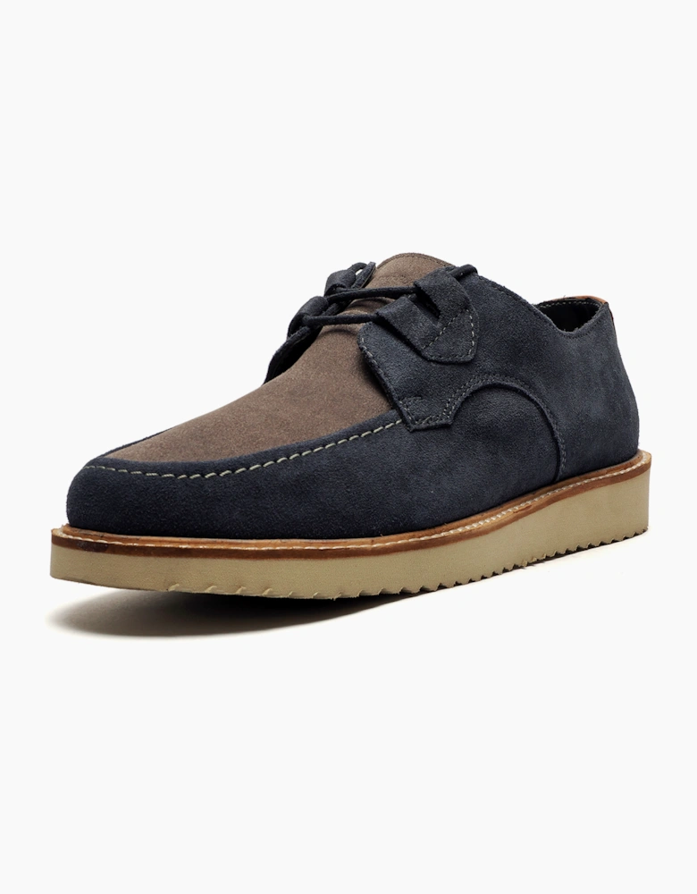 Hush Puppies Orion Mens Suede Shoes Navy / Grey