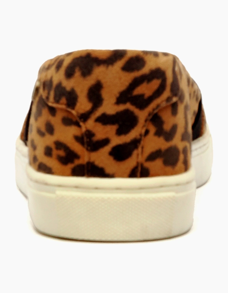 Hush Puppies Tiffany Womens Leopard Slip On Shoes Leopard Print