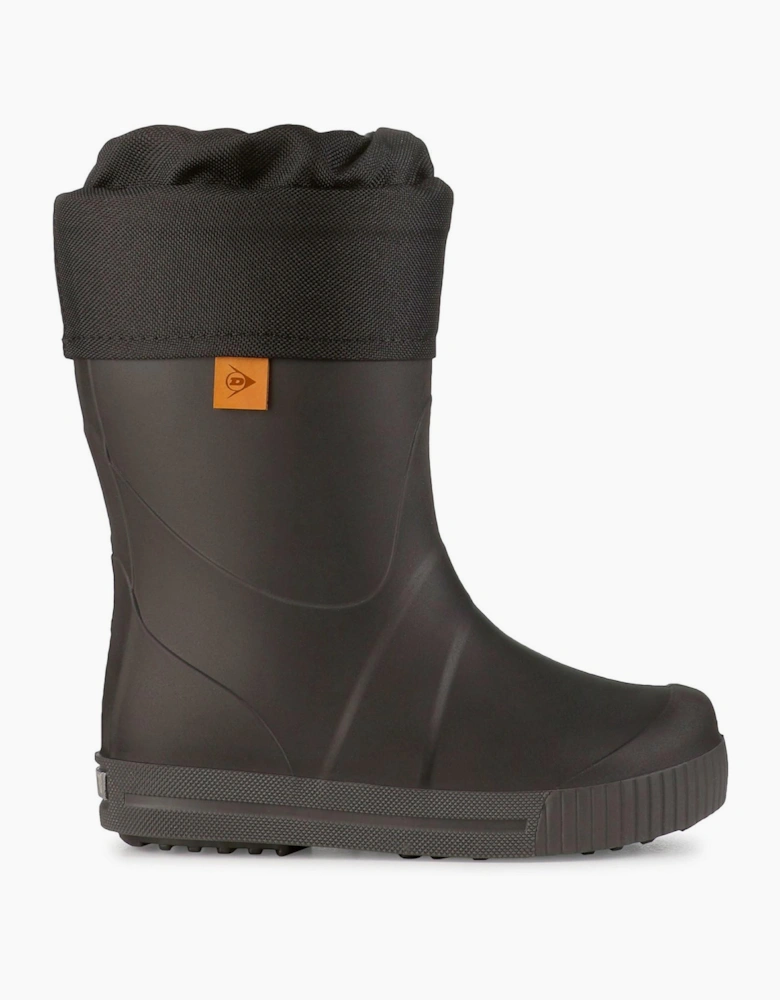 Dunlop Puddle Jumper Kids Wellingtons Black