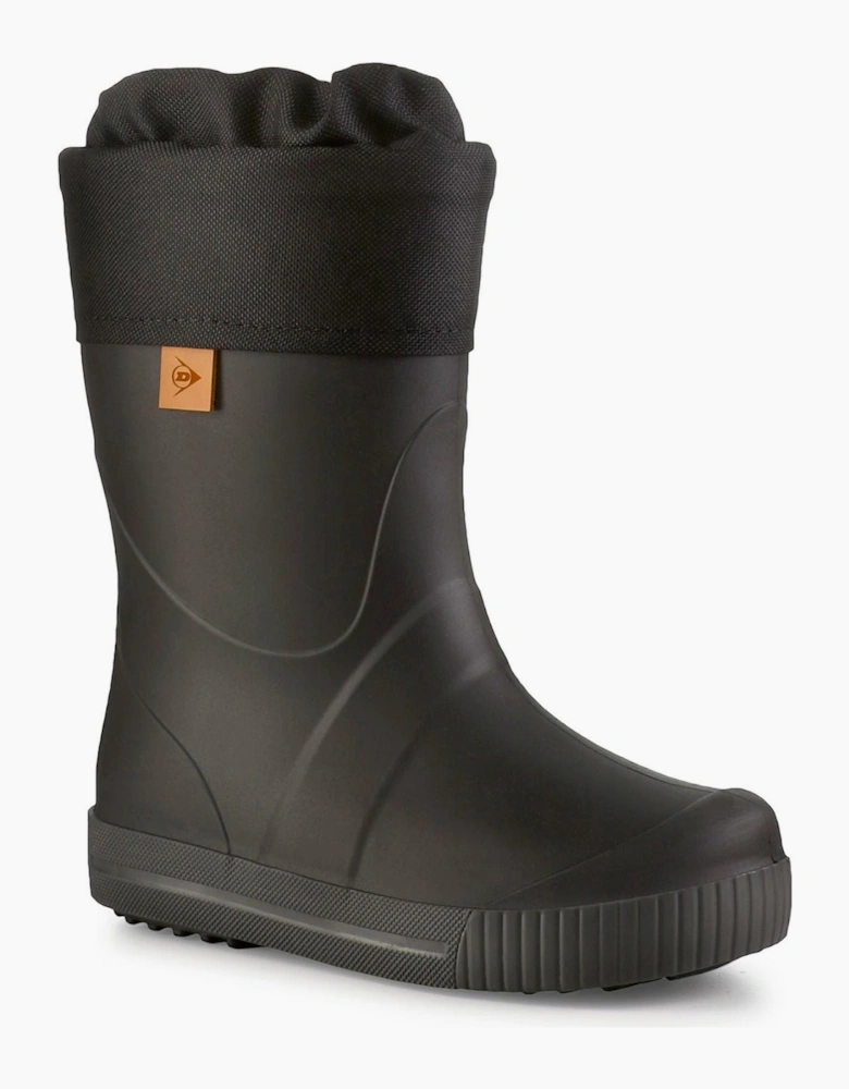 Dunlop Puddle Jumper Kids Wellingtons Black