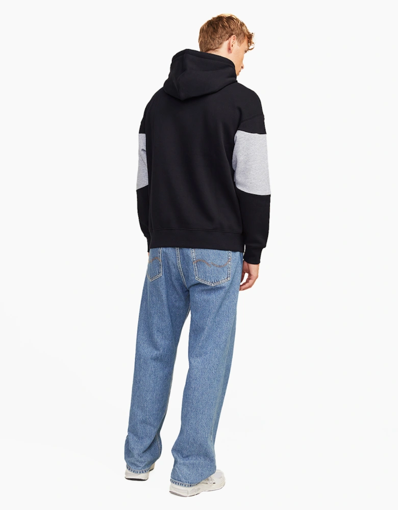 Jack & Jones Legacy Mens Hoodie Black / Grey