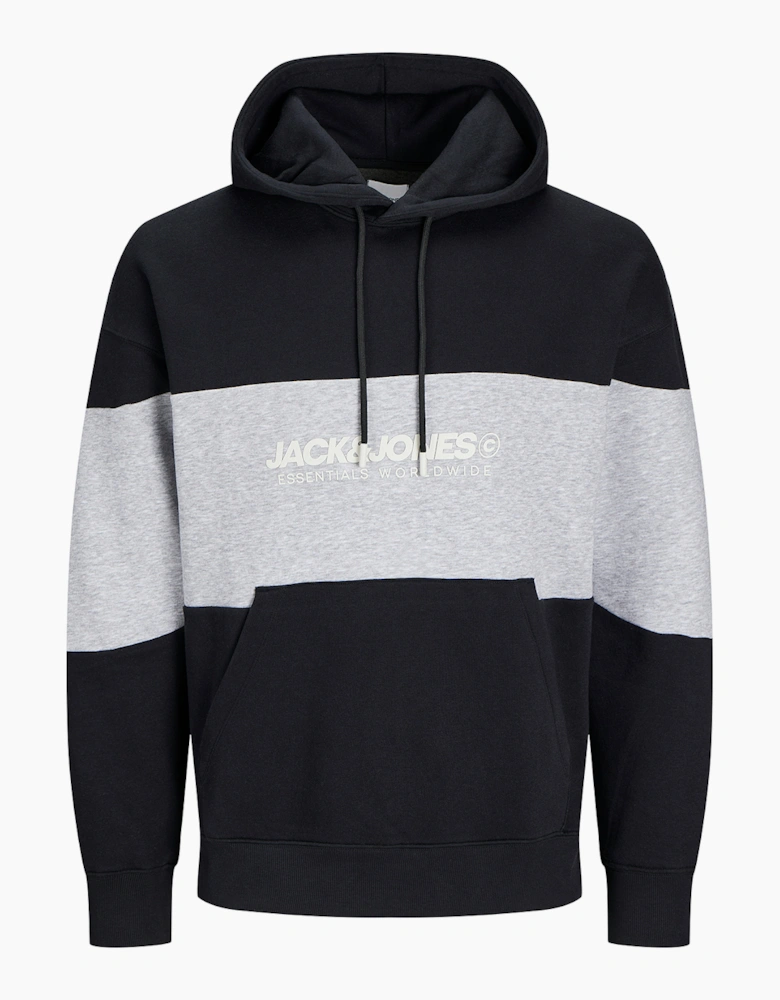 Jack & Jones Legacy Mens Hoodie Black / Grey