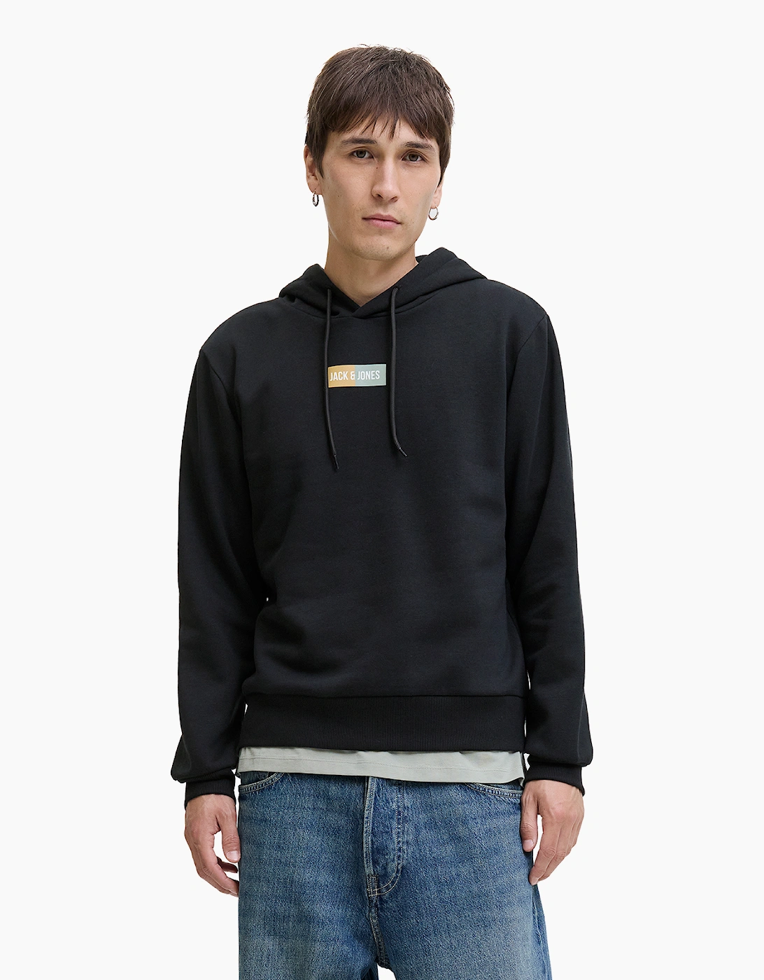 Jack & Jones JPan Mens Hoodie Black