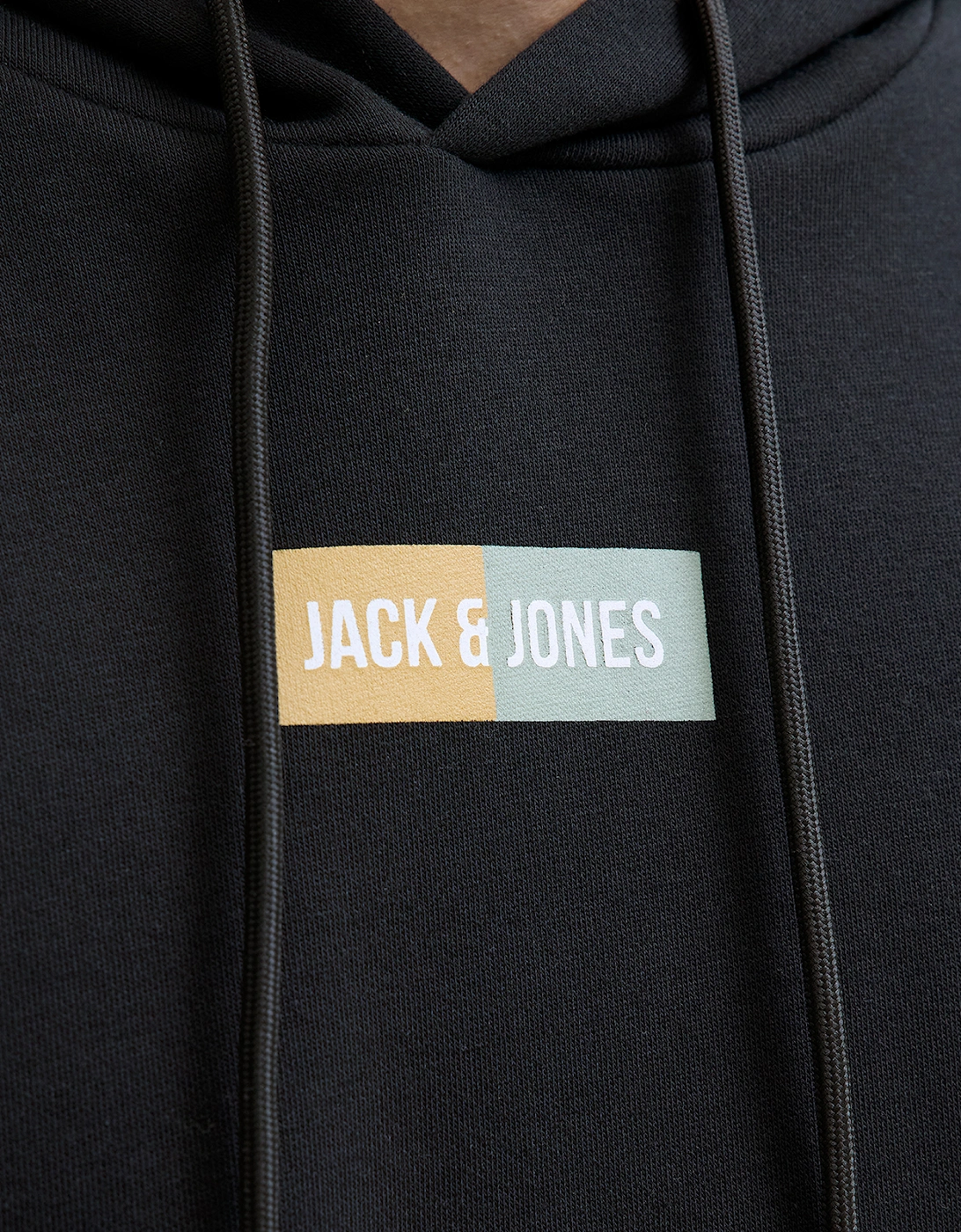 Jack & Jones JPan Mens Hoodie Black