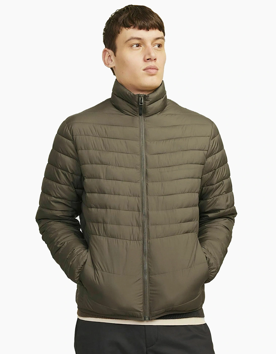 Jack & Jones Men's Jack & Jones Estate Signature Mens Puffer Jacket Canteen - Tan
