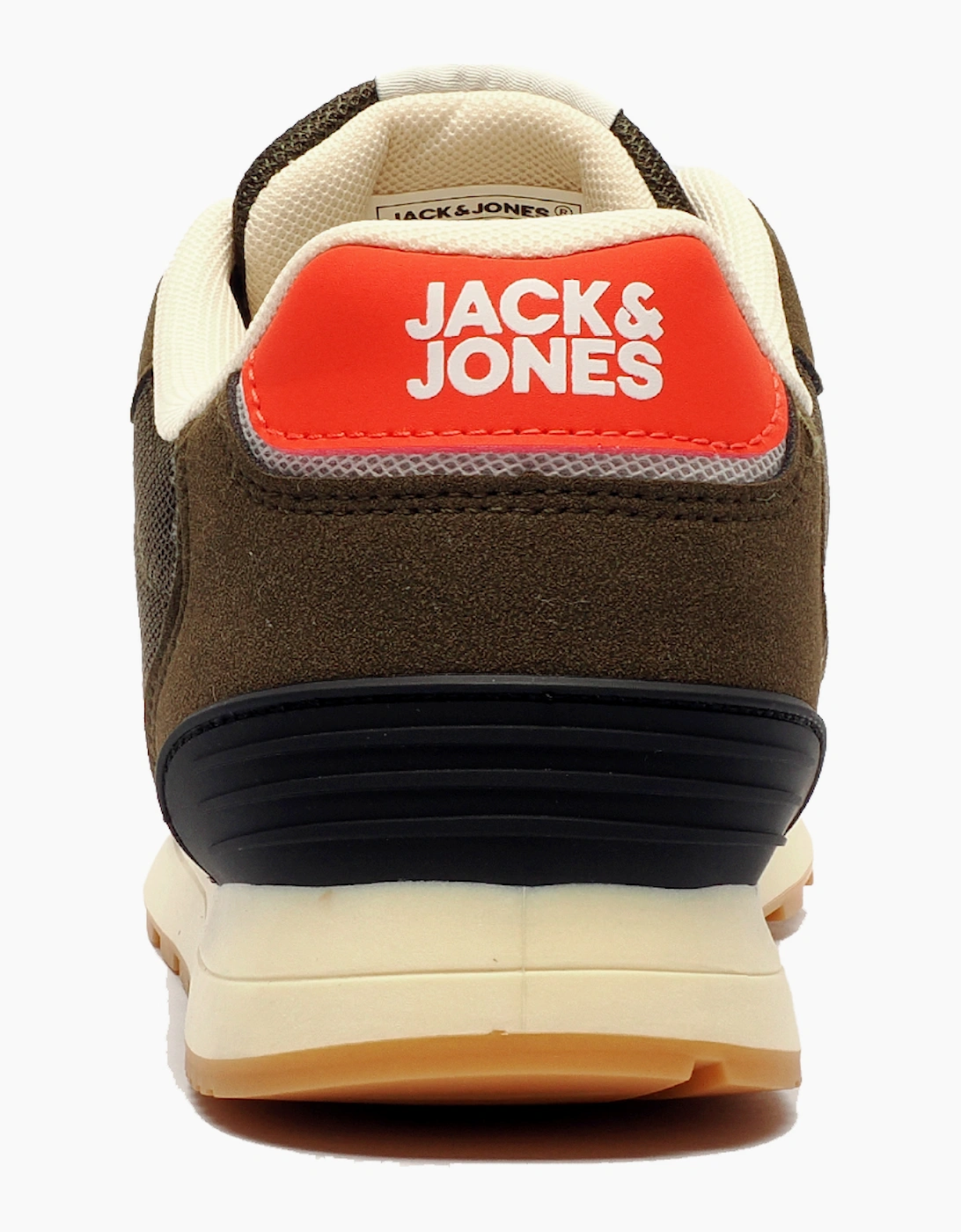 Jack & Jones Spirit Runner Mens Trainers Olive / Anthracite / True Red