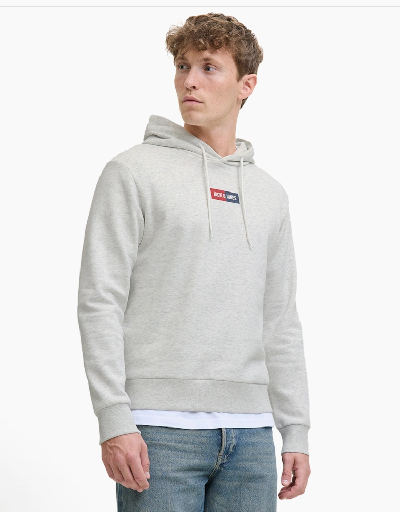 Jack & Jones JPan Mens Hoodie Grey Marl