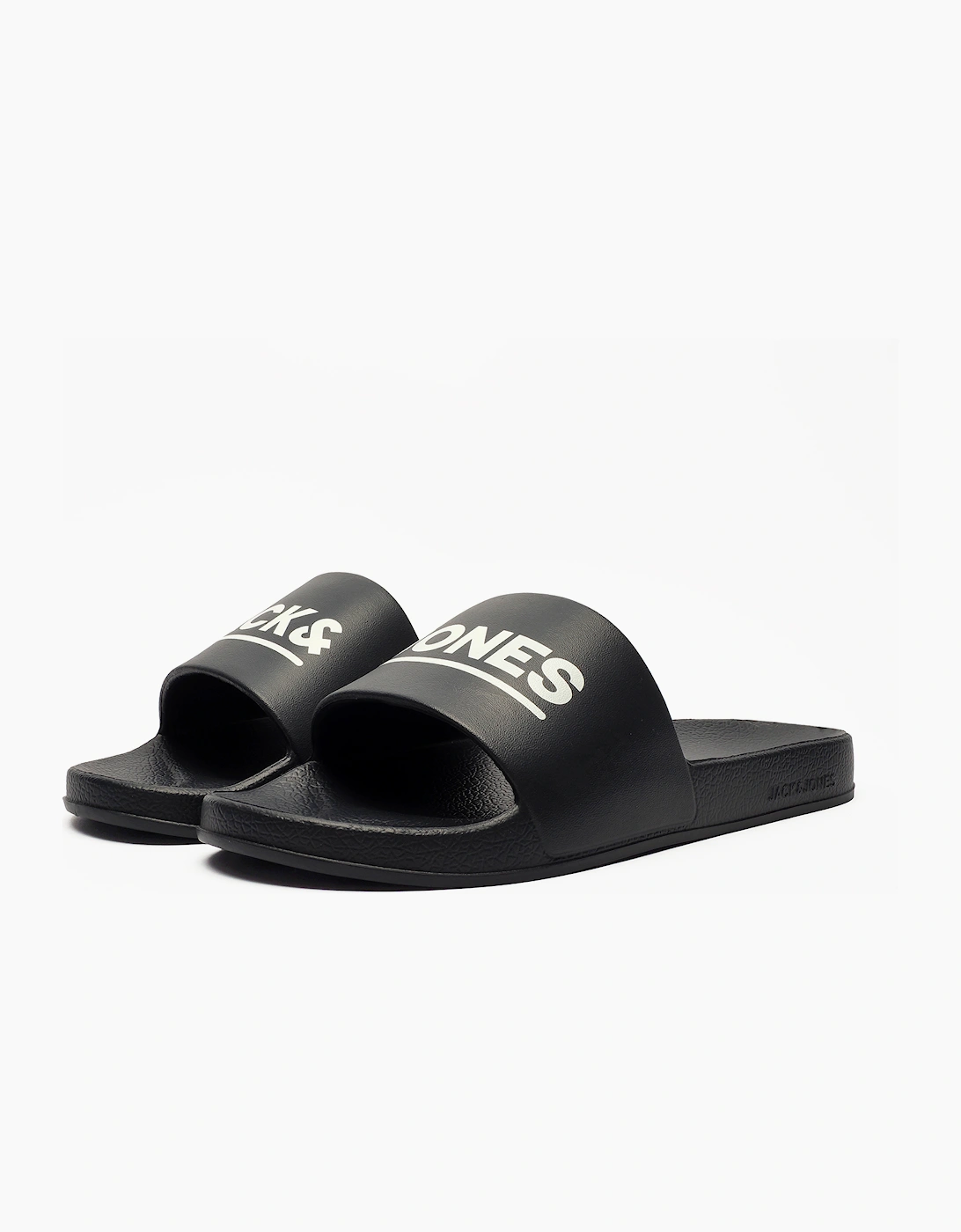 Jack & Jones Ollie Mens Sliders Anthracite Black