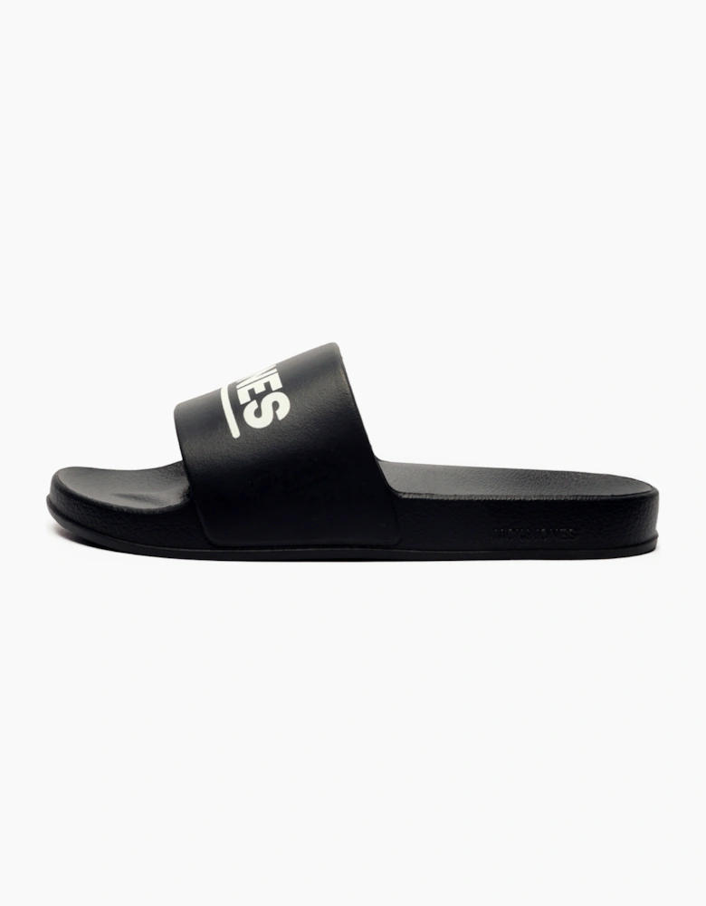 Jack & Jones Ollie Mens Sliders Anthracite Black