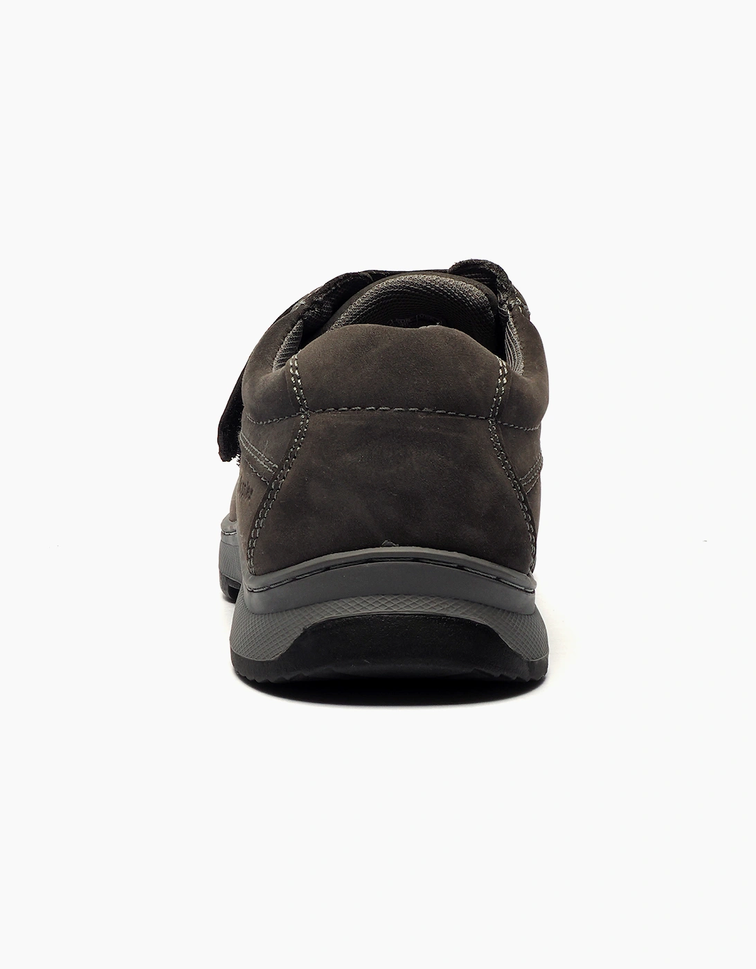 Hush Puppies Casper Comfort Strap Memory Foam Mens Shoes Grey Nubuck