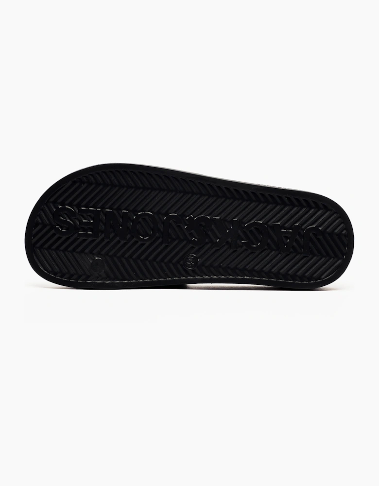 Jack & Jones Ollie Mens Sliders Anthracite Black