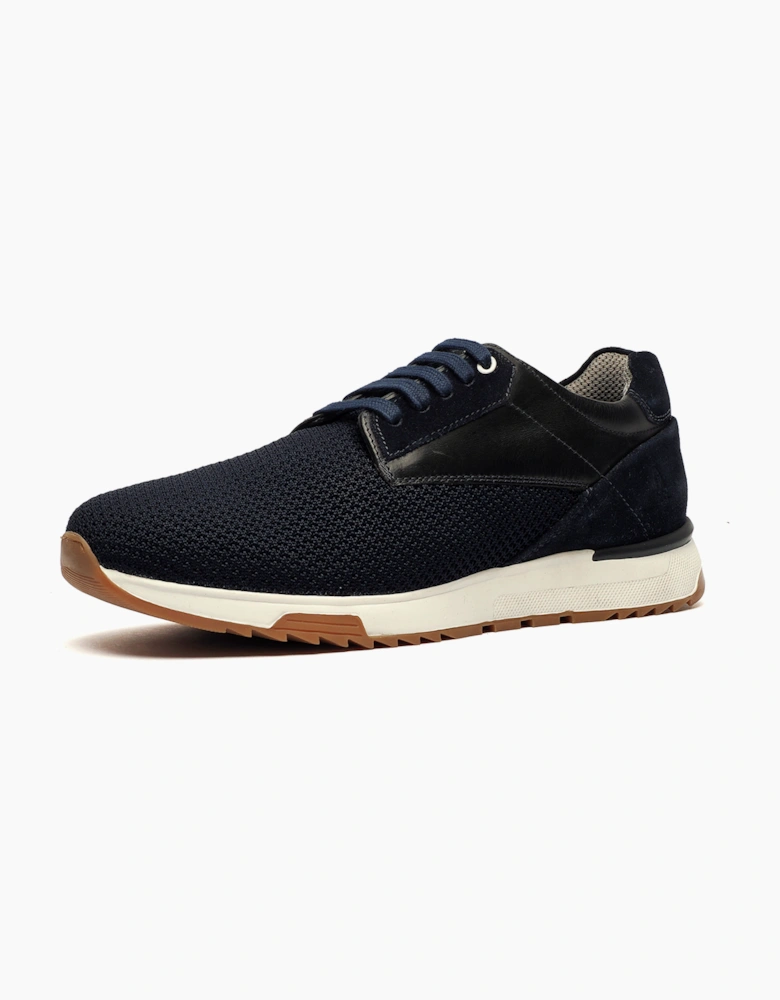 Hush Puppies Simon Signature Mens Memory Foam Trainers Midnight / Navy