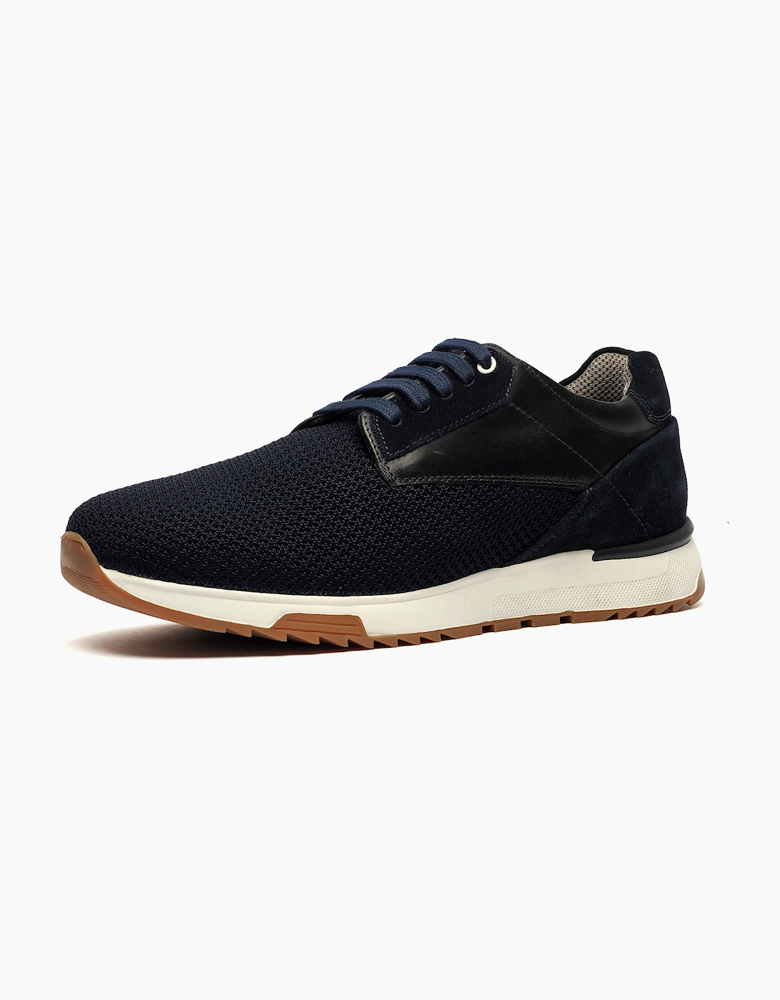 Hush Puppies Simon Signature Mens Memory Foam Trainers Midnight / Navy