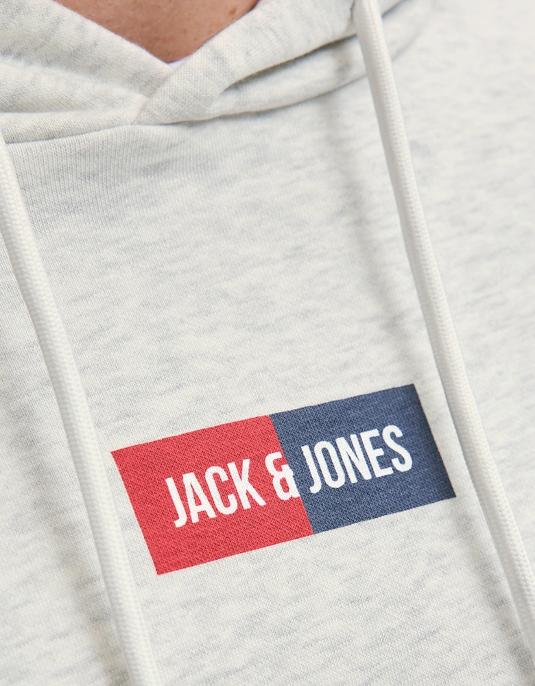 Jack & Jones JPan Mens Hoodie Grey Marl