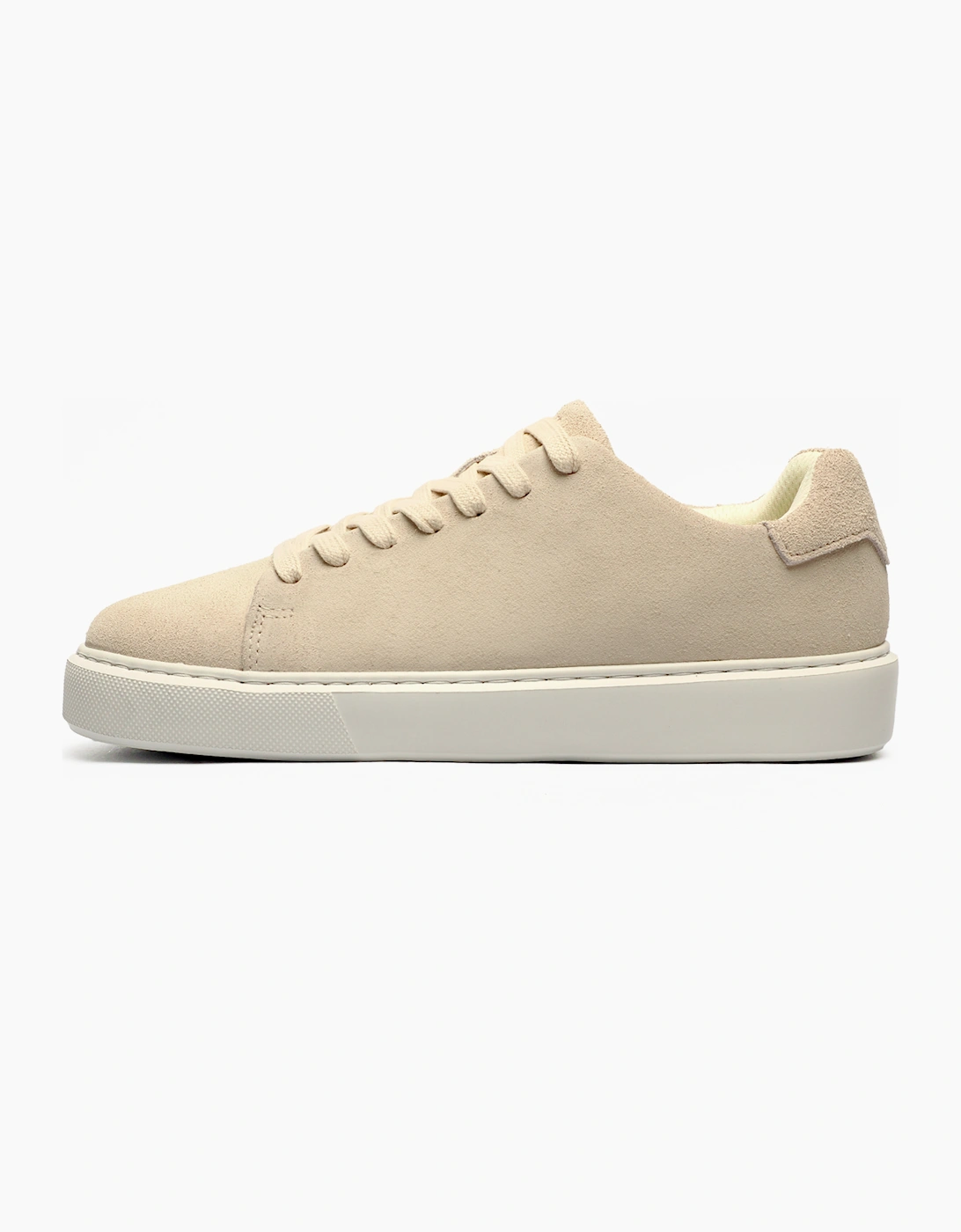 Jack & Jones Men's Jack & Jones Stockholm Mens Suede Leather Trainers Off White / Stone Beige - Tan